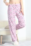 Süprem Pijama Altı Lilabeyaz