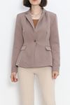 Blazer Ceket Vizon