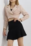 Crop Ceket Bej